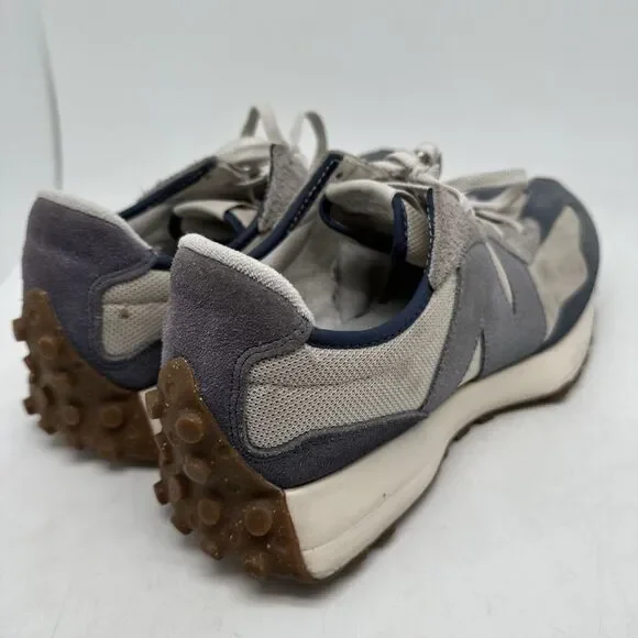 New Balance 327 Navy Blue Beige Suede Retro Low Running Shoes Sneakers Men Sz 10 - Picture 9 of 16